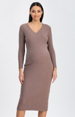 Cara Ribbed Knit Maternity Dress