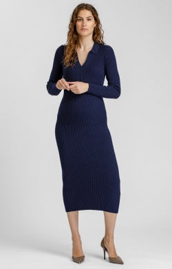 Lavinia Ribbed Knit Maternity Dress