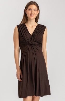 Papaver Maternity and Nursing Dress (Moka)