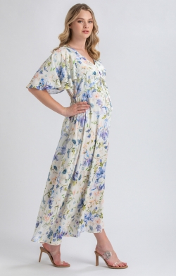 Valentina Maternity Maxi Dress (Vanilla Picnic)