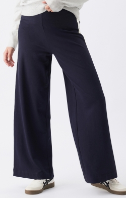 Ari Wide Leg Pant (Midnight / White)