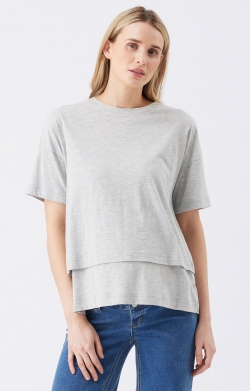 Claud Nursing Tee (Grey Marle)