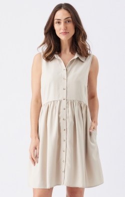Chloe Tencel Dress (Sand)