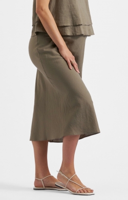 Debbie Linen Maternity Skirt (Olive)