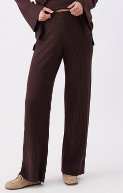 Dallas Rib Knit Pant (Cocoa)