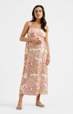 Hope Tie Back Linen Dress (Natural)