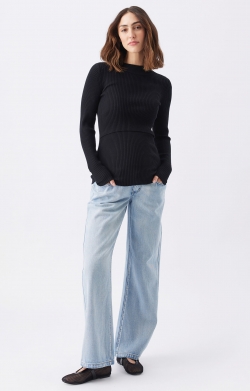Lift Up Nursing Knit (Black)