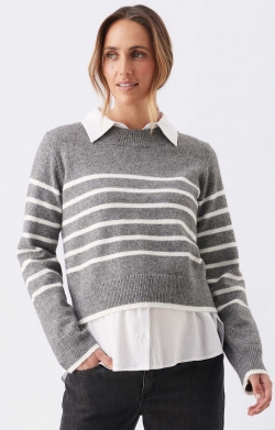 Montana Knit (Grey Marle/White)