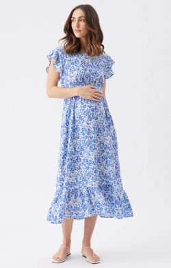 Pippa Cut Out Dress (Royal/White)