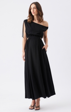 Presley Off Shoulder Dress (Black)