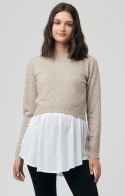 Sandy Detachable Nursing Knit (Latte)