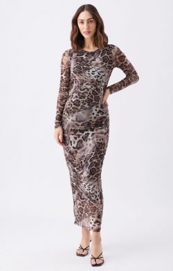 Savannah Mesh Dress (Latte)