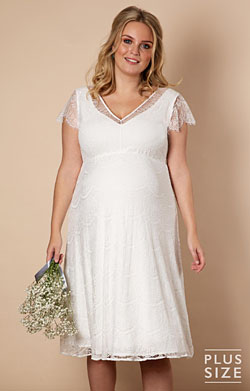 Kristin Plus Size Maternity Wedding Dress Ivory White