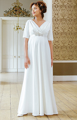 Zoey Gown Satin Ivory
