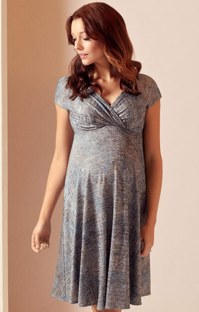 Alessandra Maternity Dress Short (Bronze Blue) - Maternity Wedding ...