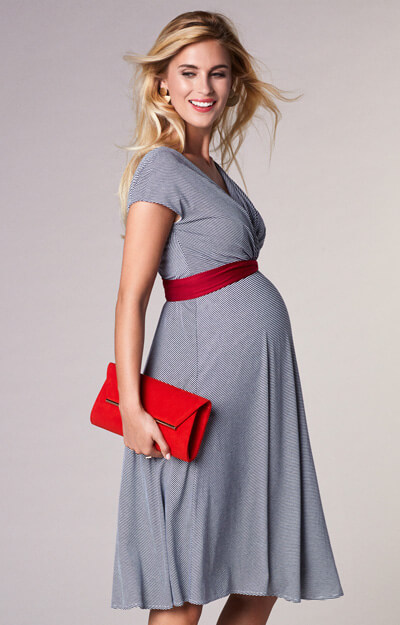 Alessandra Maternity Dress Short Cruise Stripe - Maternity Wedding ...