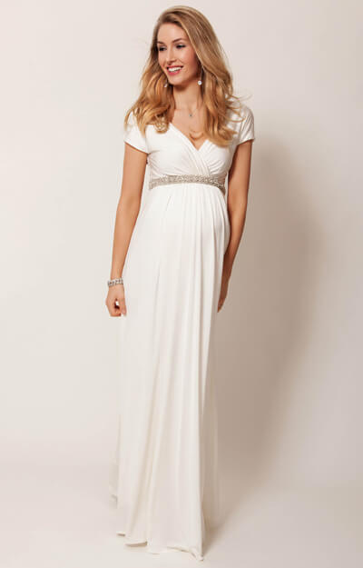 Alessandra Maternity Wedding Gown Long (Ivory) by Tiffany Rose