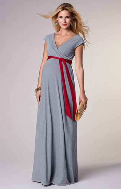 Alana Maternity Maxi Dress Cruise Stripe by Tiffany Rose