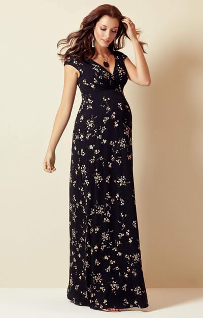 Robe de grossesse Maxi Alana Fleurs Nocturnes by Tiffany Rose