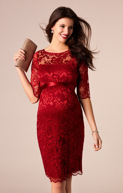 Amelia Maternity Dress Short Rouge by Tiffany Rose