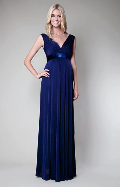 Robe de Grossesse Anastasia Longue Bleu Éclipse by Tiffany Rose