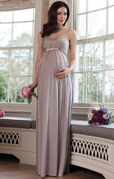 Annabella maternity gown cappuccino by Tiffany Rose