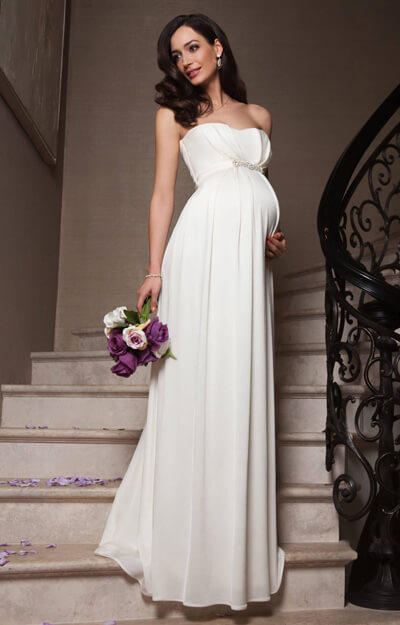 Annabella Maternity Wedding Gown (Ivory) by Tiffany Rose