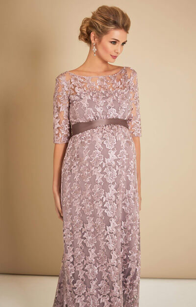 Asha Maternity Lace Gown in Lilac - Maternity Wedding Dresses, Evening ...