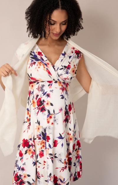 Aurielle Silk Wool Scarf (Cream) by Tiffany Rose