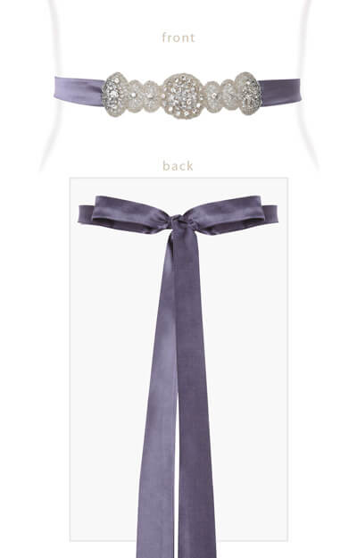 Aurelia Vintage Maternity Sash in Grape by Tiffany Rose