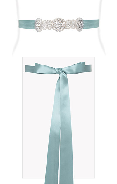 Aurelia Vintage Sash (Peppermint) by Tiffany Rose