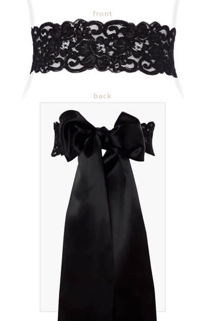 Black Lace Sash by Tiffany Rose