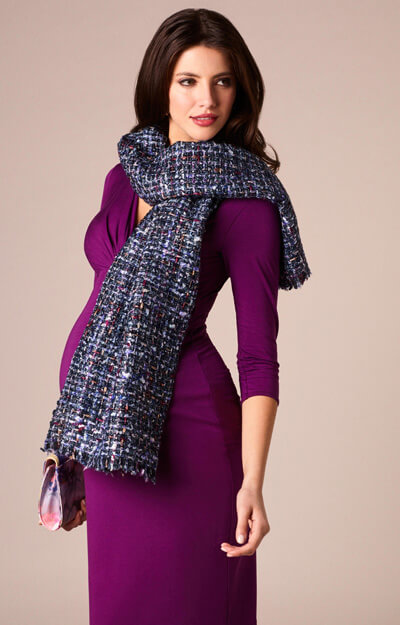 Bouclé Maternity Accessory Scarf Blue by Tiffany Rose