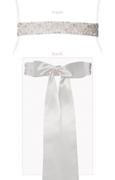 Crystal Empire Sash Ivory by Tiffany Rose