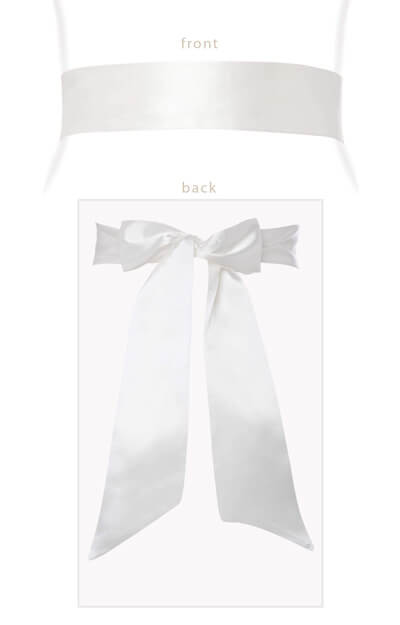 Faux Silk Sash Ivory by Tiffany Rose