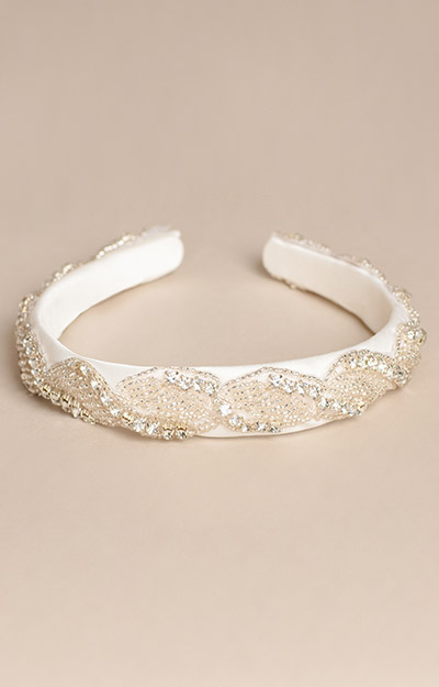 Sparkle Twist Headband Crystal Silver by Tiffany Rose