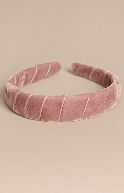 Velvet Wrapped Headband Dusty Rose by Tiffany Rose