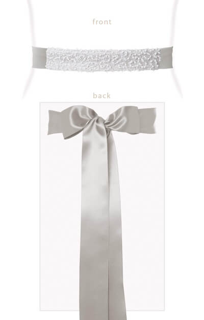 Lorelei Beaded Sash Ivory by Tiffany Rose