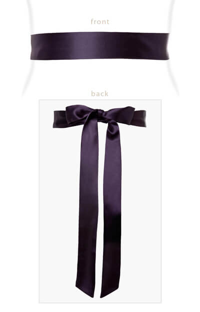 Ceinture en Satin Lisse Mince Mûre by Tiffany Rose