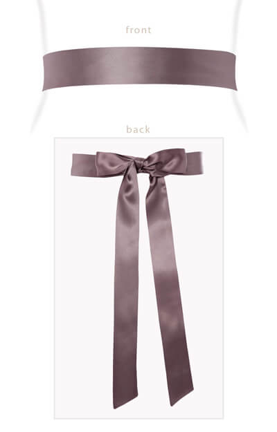 Smooth Satin Sash Slim Dove Grey by Tiffany Rose