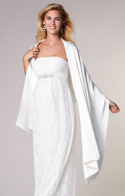 Silk Maternity Bridal Wrap Ivory by Tiffany Rose