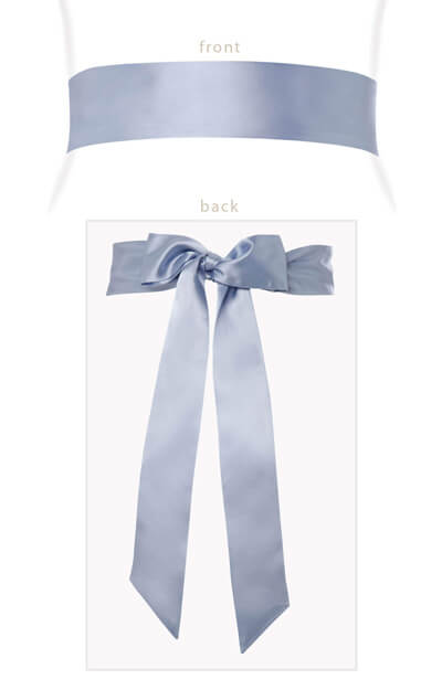 Ceinture en satin bleu clair by Tiffany Rose