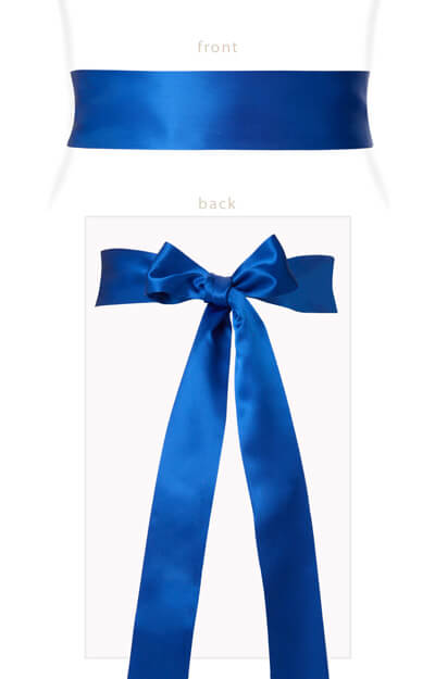 Smooth Satin Sash Blue Sapphire by Tiffany Rose