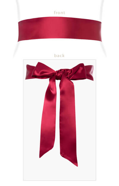 Ceinture en satin framboise by Tiffany Rose