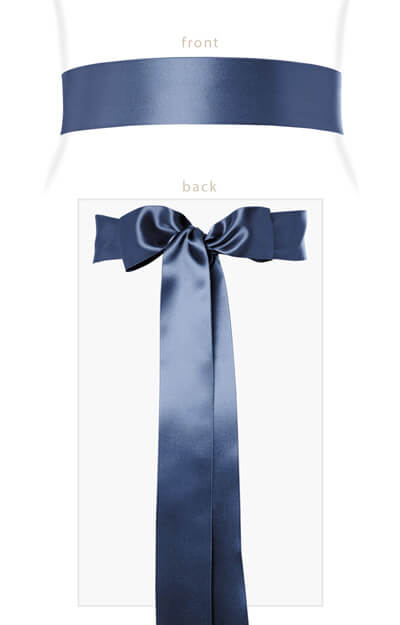 Smooth Satin Sash Long Infinity Blue by Tiffany Rose