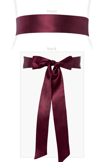 Ceinture en satin mulberry by Tiffany Rose