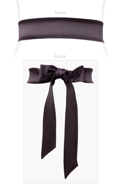 Stretch Satin Sash Plum by Tiffany Rose