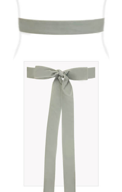 Velvet Ribbon Sash Pale Aqua by Tiffany Rose