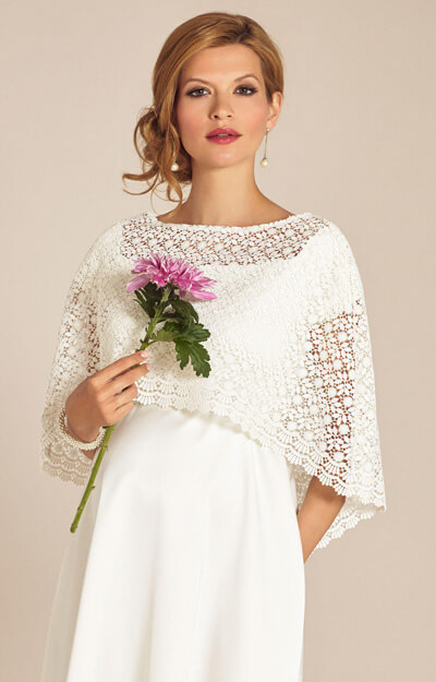 Boho Lace Wedding Capelet Ivory by Tiffany Rose