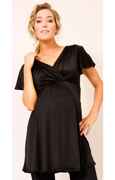 Butterfly Maternity Top (Black) by Tiffany Rose